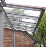 Stahl verzink, Kupfer, Glas